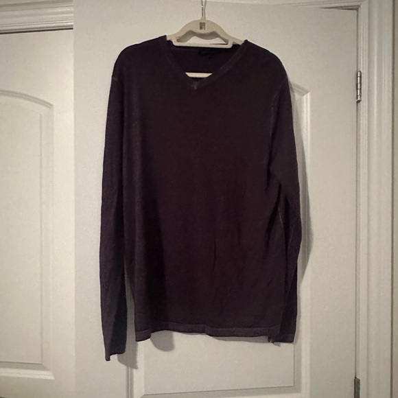 Patrick Assaraf Merino Wool Sweater – Plum Purple V-Neck, 100% Wool, XXL - Picture 2 of 5